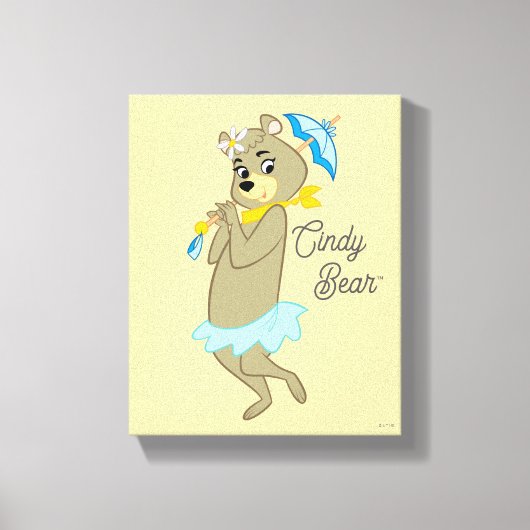 Cindy Bear Holding Parasol Leinwanddruck (Vorderseite)