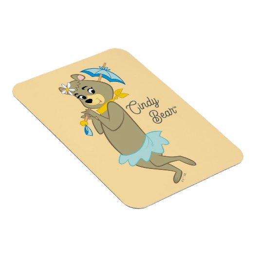 Cindy Bear Holding Parasol Magnet (Rechte Seite)