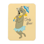 Cindy Bear Holding Parasol Magnet (Vertikal)