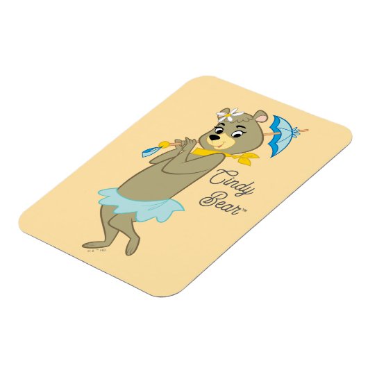 Cindy Bear Holding Parasol Magnet (Linke Seite)