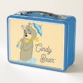 Cindy Bear Holding Parasol Metall Brotdose (Rückseite)