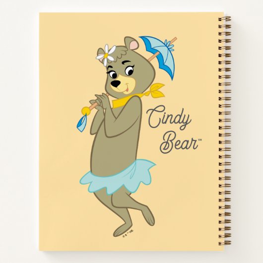 Cindy Bear Holding Parasol Notizblock (Rückseite)