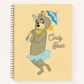 Cindy Bear Holding Parasol Notizblock (Vorderseite)