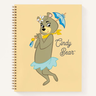 Cindy Bear Holding Parasol Notizblock