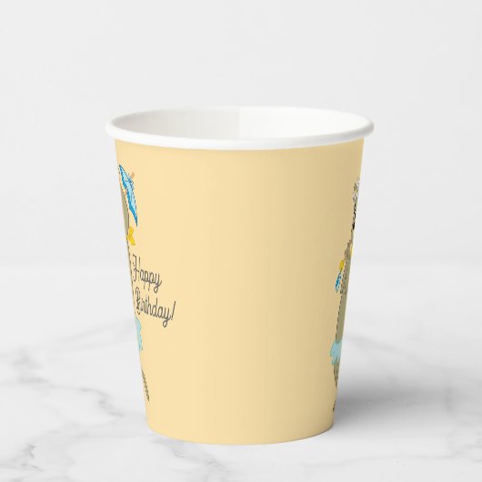 Cindy Bear Holding Parasol Pappbecher (Links)