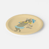 Cindy Bear Holding Parasol Pappteller (Schrägansicht)