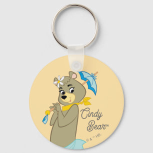 Cindy Bear Holding Parasol Schlüsselanhänger