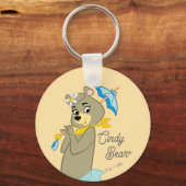 Cindy Bear Holding Parasol Schlüsselanhänger (Vorderseite)