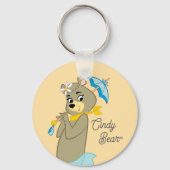 Cindy Bear Holding Parasol Schlüsselanhänger (Rückseite)