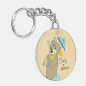 Cindy Bear Holding Parasol Schlüsselanhänger (Vorderseite links)