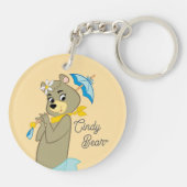 Cindy Bear Holding Parasol Schlüsselanhänger (Rückseite)