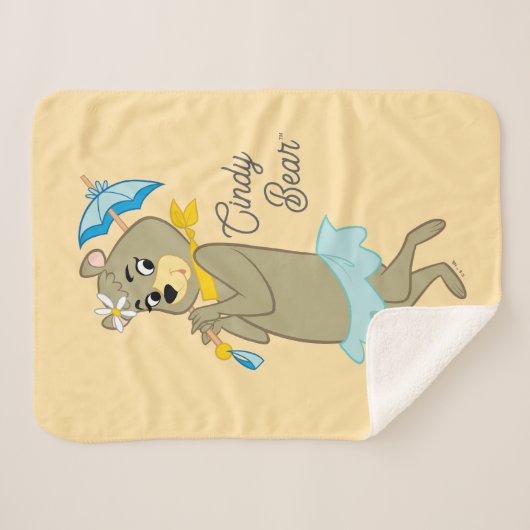 Cindy Bear Holding Parasol Sherpadecke (Vorderseite (Horizontal))