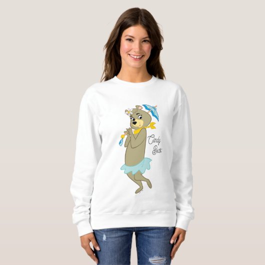 Cindy Bear Holding Parasol Sweatshirt (Vorne ganz)