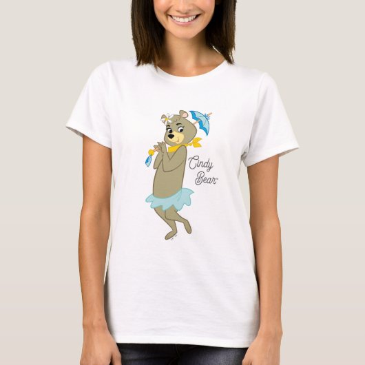 Cindy Bear Holding Parasol T-Shirt (Vorderseite)