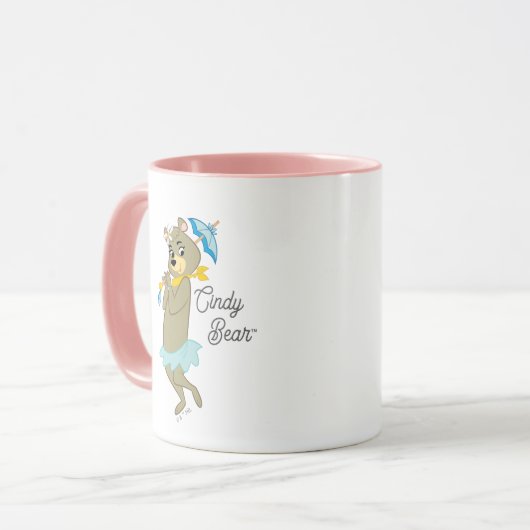 Cindy Bear Holding Parasol Tasse (Vorderseite Links)