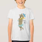 Cindy Bear Holding Parasol Tri-Blend Shirt (Vorderseite)