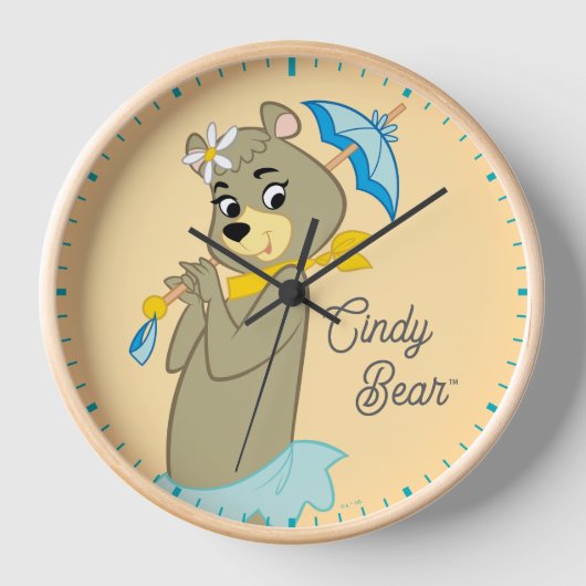 Cindy Bear Holding Parasol Uhr (Vorderseite)