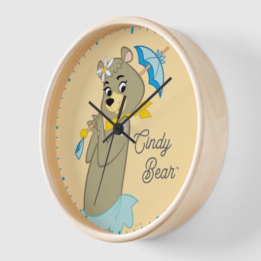 Cindy Bear Holding Parasol Uhr (Winkel)