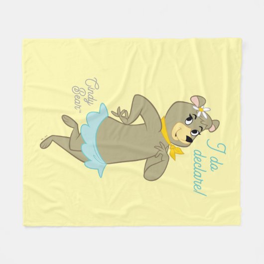 Cindy Bear Playful Pose Fleecedecke (Vorderseite (Horizontal))