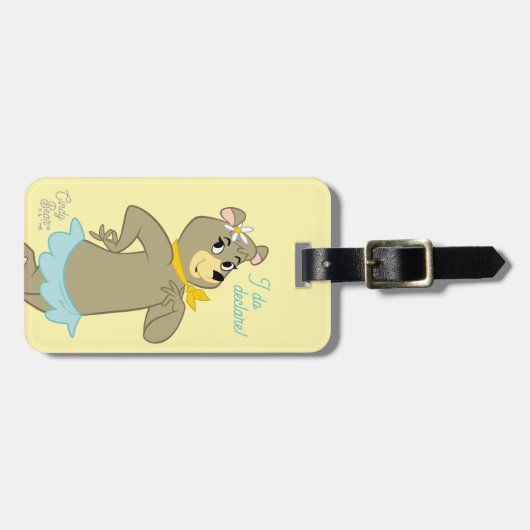 Cindy Bear Playful Pose Gepäckanhänger (Vorderseite horizontal)