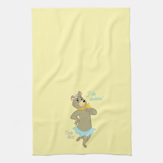 Cindy Bear Playful Pose Geschirrtuch (Vertikal)