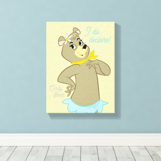 Cindy Bear Playful Pose Leinwanddruck (Insitu (Holzboden))