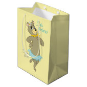 Cindy Bear Playful Pose Mittlere Geschenktüte (Rückseite Schrägansicht)