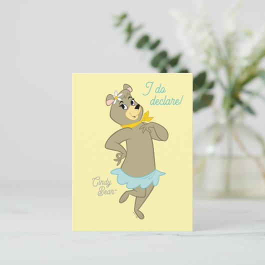 Cindy Bear Playful Pose Postkarte (Stehend Vorderseite)