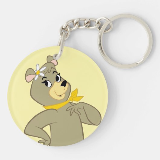 Cindy Bear Playful Pose Schlüsselanhänger (Rückseite)