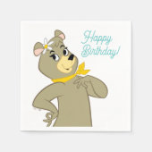 Cindy Bear Playful Pose Serviette (Vorderseite)