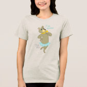 Cindy Bear Playful Pose Tri-Blend Shirt (Vorderseite)