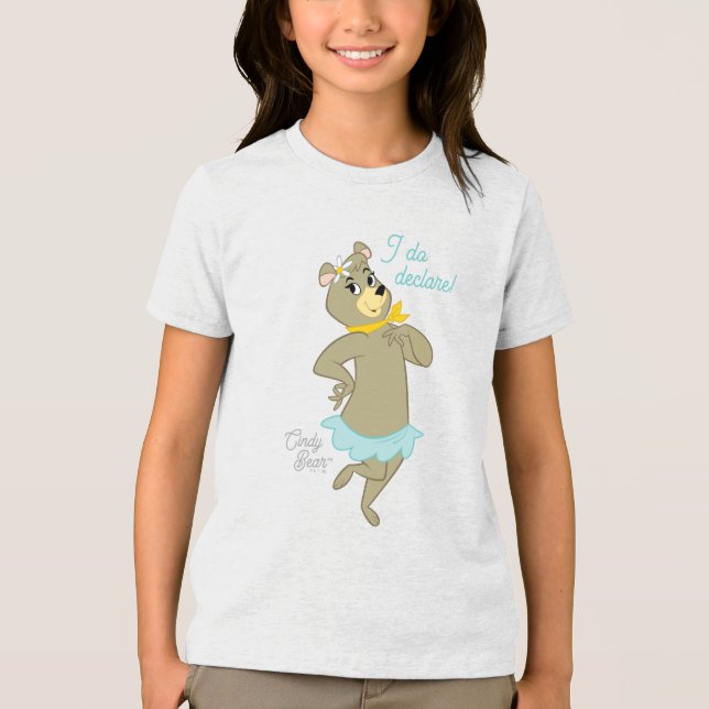 Cindy Bear Playful Pose Tri-Blend Shirt (Vorderseite)