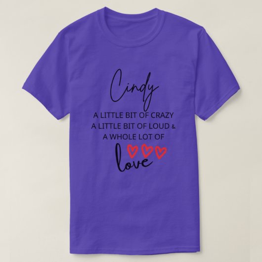 Cindy Colorful Liebe T-Shirt (Design vorne)