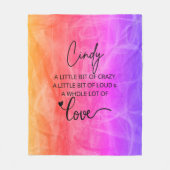 Cindy Liebe Fleecedecke (Vorderseite)