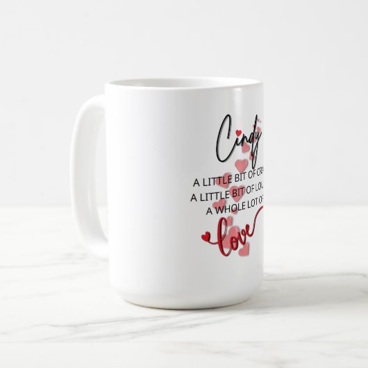 Cindy Liebe Kaffeetasse (Vorderseite Links)