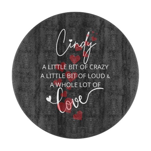 Cindy Liebe Schneidebrett (Vorderseite)