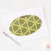 CINDY LOU ~ GOLD BARS Kaleidoskop ~ Oval Sticker (Umschlag)