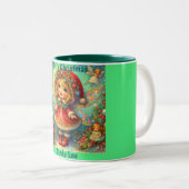 CINDY LOU ~ VINTAGE ZWEIFARBIGE TASSE (VorderseiteRechts)