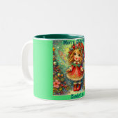 CINDY LOU ~ VINTAGE ZWEIFARBIGE TASSE (Vorderseite Links)