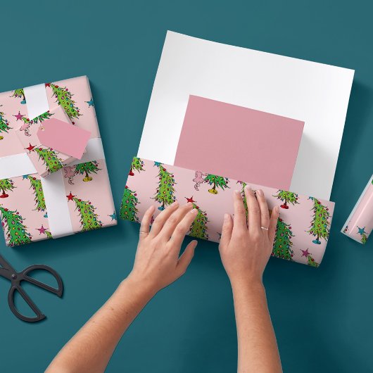 Cindy-Lou Who and Christmas Tree Pattern Geschenkpapier