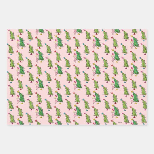 Cindy-Lou Who and Christmas Tree Pattern Geschenkpapier Set (Vorderseite 2)