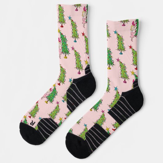 Cindy-Lou Who and Christmas Tree Pattern Socken (Links)