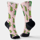 Cindy-Lou Who and Christmas Tree Pattern Socken (Gewinkelt)