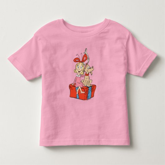 Cindy Lou Who and Max on a Present Kleinkind T-shirt (Vorderseite)