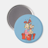 Cindy Lou Who and Max on a Present Magnet (Vorderseite/Rückseite)