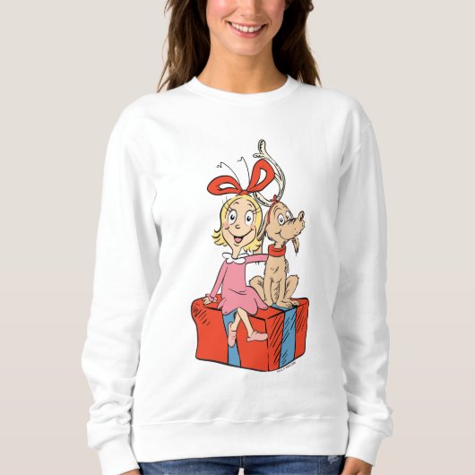 Cindy Lou Who and Max on a Present Sweatshirt (Vorderseite)