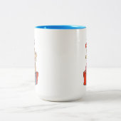 Cindy Lou Who and Max on a Present Zweifarbige Tasse (Mittel)