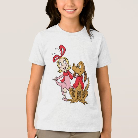 Cindy Lou Who and Max the Dog Tri-Blend Shirt (Vorderseite)