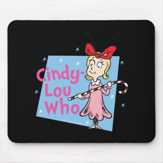 Cindy Lou Who Candy Cane T Shirt Mousepad (Vorne)