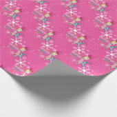 Cindy-Lou Who Good Pink Snowflake Muster Geschenkpapier (Ecke)